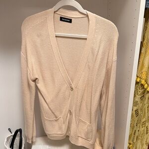NAADAM Women's Beige Cardigan Sweater